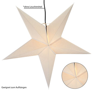 1x/ 2x Papierstern (weiß oder schwarz/weiß) oder Lampenfuß