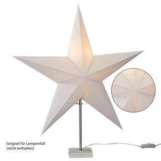 1x/ 2x Papierstern (weiß oder schwarz/weiß) oder Lampenfuß