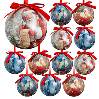 4er / 12er Set Nostalgie Christbaumkugel Ø8 cm