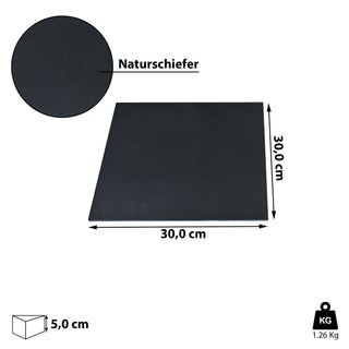 Schieferplatte 4er Set rechteckig Tischuntersetzer Steinplatte Servierplatte Untersetzer