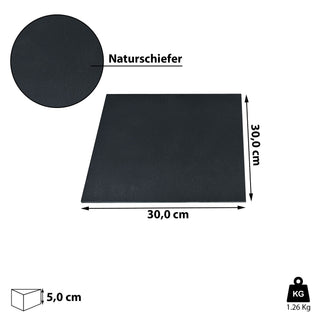 Schieferplatte 4er Set rechteckig Tischuntersetzer Steinplatte Servierplatte Untersetzer