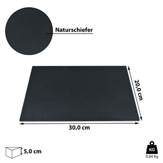 Schieferplatte 4er Set rechteckig Tischuntersetzer Steinplatte Servierplatte Untersetzer