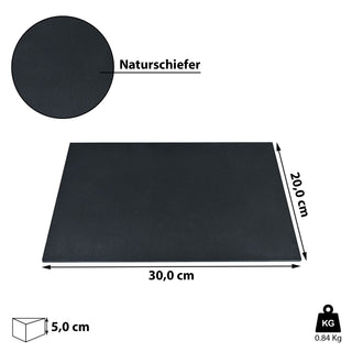 Schieferplatte 4er Set rechteckig Tischuntersetzer Steinplatte Servierplatte Untersetzer