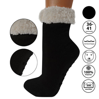 Kuschelsocken Damen Hüttensocken Chenille -  Größe 36-41 Farbwahl