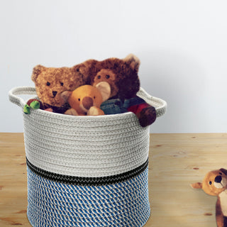 2er Set Korb mit Henkeln 2 Größen S:22x22x22cm L:27x27x27cm Aufbewahrungskorb Tragekorb