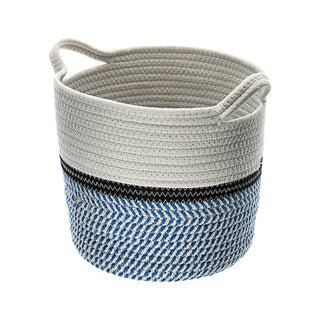 2er Set Korb mit Henkeln 2 Größen S:22x22x22cm L:27x27x27cm Aufbewahrungskorb Tragekorb