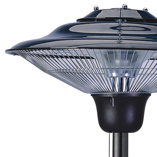 Heizstrahler elektrisch mit Standfuß Terrassenheizstrahler mit Halogenröhre Ø 50 cm Höhe 200 cm 2 Heizstufen 750/1500W