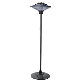 Heizstrahler elektrisch mit Standfuß Terrassenheizstrahler mit Halogenröhre Ø 50 cm Höhe 200 cm 2 Heizstufen 750/1500W