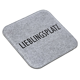 2/6/24/48x Sitzauflage Filz "Lieblingsplatz" 2-farbig Sitzkissen Stuhlauflage Wendekissen eckig