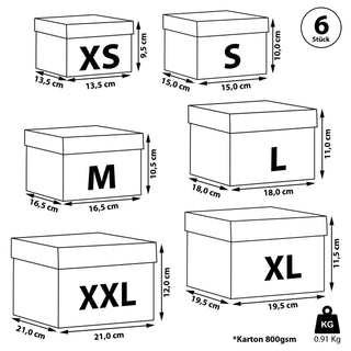 Boxenset 6tlg "Frohe Weihnachten" rot Weihnachtsgeschenke Geschenkboxen Weihnachtsmann Schachteln Boxen Verpackung