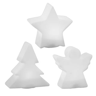 LED Weihnachtsbeleuchtung im 3er Set in 3 Varianten inkl. 3x Knopfzellen Weihnachtsdeko