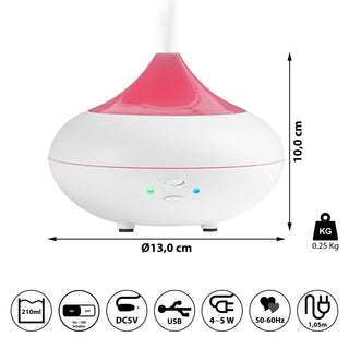 Aroma Diffusor mit Beleuchtung weiß Wellness Luftbefeuchtung Aromatherapie