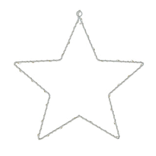 LED Stern weiß/schwarz 30/40 LEDs Outdoor Ø30/Ø40cm Batteriebetrieben zum Aufhängen Weihnachtsstern Leuchtstern Gartendekoration