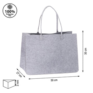 Filztasche mit Henkel Einkaufstasche Shopper Tasche Filzkorb Aufbewahrungstasche
