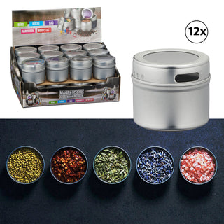 6/12/24x Aufbewahrungsdosen magnetisch Gewürzdosen Gewürzbehälter Mehrzweckdose Dosen