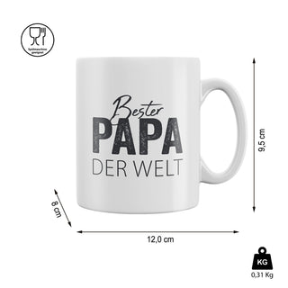 Tasse mit "Mama / Papa / Oma oder Opa" Aufdruck Trinkbecher Becher Kaffeetasse Steinzeug