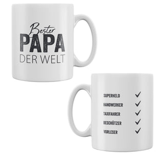 Tasse mit "Mama / Papa / Oma oder Opa" Aufdruck Trinkbecher Becher Kaffeetasse Steinzeug