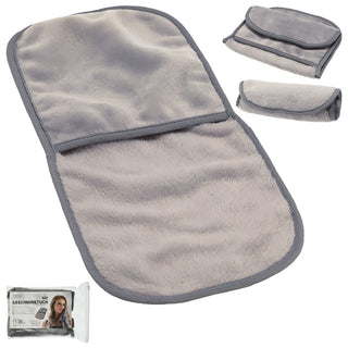 Abschmink-Handschuh 2er Set Mikrofaser 19x39x0,5cm 100% Polyester grau OEKO-Tex 100 Reinigungs-Handschuhe