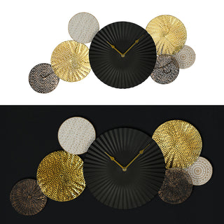 Wanduhr Metall 64x30,5cm batteriebetrieben Uhr Dekouhr Wanddeko Metall-Wanduhr
