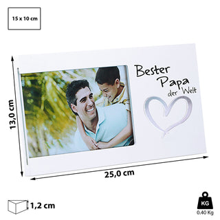 Bilderrahmen mit Spruch Fotorahmen Spiegel-Motiv Rahmen für Bild 15 x 10 cm