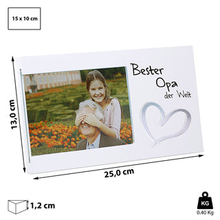 Bilderrahmen mit Spruch Fotorahmen Spiegel-Motiv Rahmen für Bild 15 x 10 cm