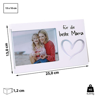 Bilderrahmen mit Spruch Fotorahmen Spiegel-Motiv Rahmen für Bild 15 x 10 cm