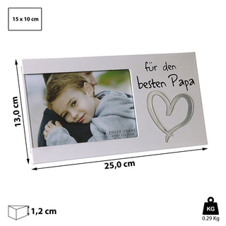 Bilderrahmen mit Spruch Fotorahmen Spiegel-Motiv Rahmen für Bild 15 x 10 cm