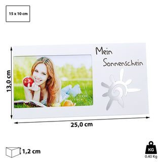 Bilderrahmen mit Spruch Fotorahmen Spiegel-Motiv Rahmen für Bild 15 x 10 cm