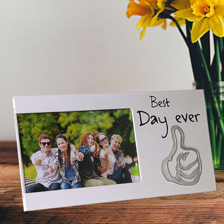 Bilderrahmen mit Spruch Fotorahmen Spiegel-Motiv Rahmen für Bild 15 x 10 cm