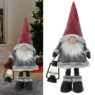 Wichtel mit LED Laterne H40cm zum Hinstellen Wichtelmädchen Weihnachtswichtel Zwerg Adventsdeko Weihnachtsdeko