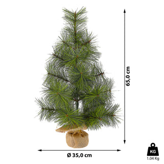 Weihnachtsbaum künstlich im Jutesack H65cm Tannenbaum Baum Tanne Kunstbaum Christbaum