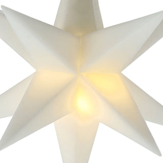 Leuchtstern 3D weiß / rot Ø11cm zum Aufhängen Timerfunktion Weihnachtsstern Weihnachtsbeleuchtung