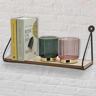 Wandregal 30x9x13cm Regal Ablage Wandboard Metall MDF Hängeregal Bücherregal