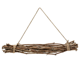 Dekobündel Weinzweige 60cm weiß/natur Dekostange Holzstange mit Juteseil Astbündel Holzbündel