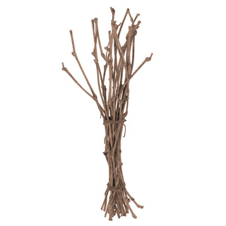 Dekobündel Weinzweige 60cm weiß/natur Dekostange Holzstange mit Juteseil Astbündel Holzbündel