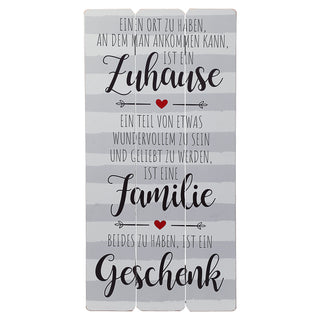 Plankenschild Der Ort Shabby Chic 30x60cm MDF Sprüche Familie Zuhause Geschenk SweetHome Holzoptik Planken Wanddekoration