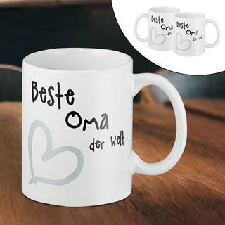 Kaffeebecher Kaffeetasse "Beste/r Mama/Papa/Oma/Opa der Welt" Henkelbecher 400ml