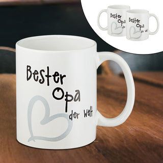 Kaffeebecher Kaffeetasse "Beste/r Mama/Papa/Oma/Opa der Welt" Henkelbecher 400ml