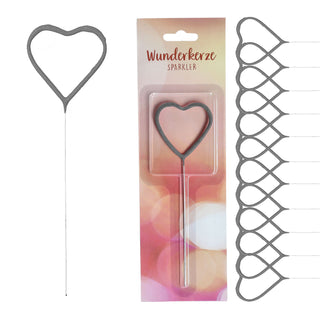 12x Wunderkerze 0-9/Kleeblatt/Stern/Herz 18cm Brenndauer 30-35 sek. Feuerwerkskörper Tortenstecker Partydeko Sternspitzer