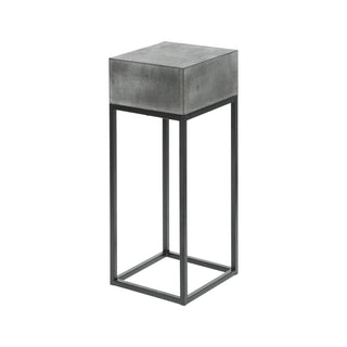 Pflanztisch Beistelltisch 3er-Set Steinoptik 3 Größen H70/58/46 Metall MDF Tisch-Set quadratisch Blumentreppe