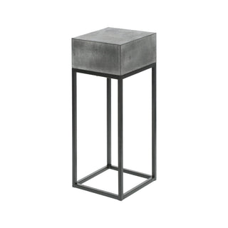 Pflanztisch Beistelltisch 3er-Set Steinoptik 3 Größen H70/58/46 Metall MDF Tisch-Set quadratisch Blumentreppe