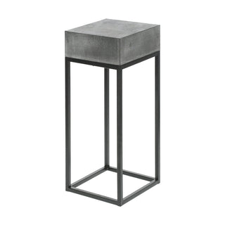 Pflanztisch Beistelltisch 3er-Set Steinoptik 3 Größen H70/58/46 Metall MDF Tisch-Set quadratisch Blumentreppe