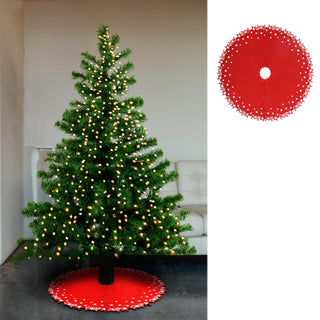 Tannenbaumdecke gestanzt Sternmuster Abdeckung Ø95cm Filz Farbwahl Weihnachtsbaumständer Ständerabdeckung Weihnachtsbaumständer Abdeckung