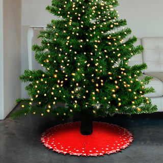 Tannenbaumdecke gestanzt Sternmuster Abdeckung Ø95cm Filz Farbwahl Weihnachtsbaumständer Ständerabdeckung Weihnachtsbaumständer Abdeckung