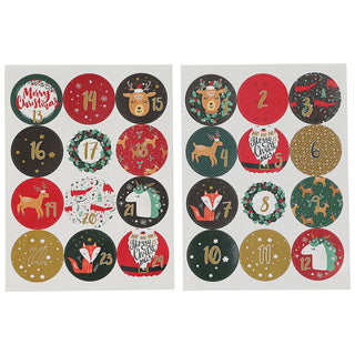 Adventskalender DIY Bastelset 12x24x6cm Papiertüten Zahlensticker Schnur Klammern Geschenktüten Tüten
