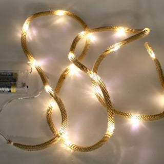 Lichterkette Seil mit 20LED ca. 200cm warmweiß Leuchtschnur Lichterschnur Schnur batteriebetrieben