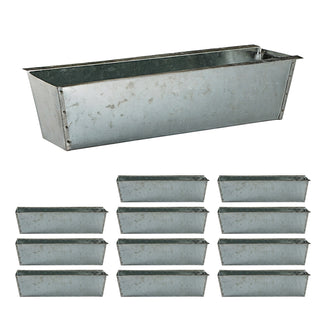 2/4/12/24x Pflanzkastenaus Zink für Europaletten Paletten Pflanzkübel 38x13x9 cm