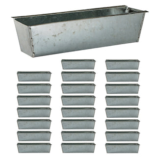2/4/12/24x Pflanzkastenaus Zink für Europaletten Paletten Pflanzkübel 38x13x9 cm