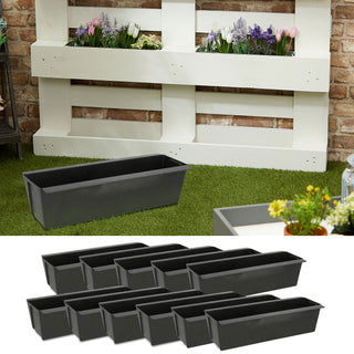 Pflanzkasten 4er Set aus Kunststoff für Europalette Pflanzkübel B 38/14cm