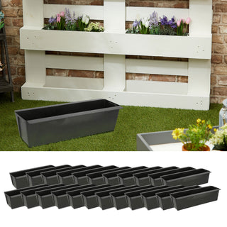 Pflanzkasten 4er Set aus Kunststoff für Europalette Pflanzkübel B 38/14cm